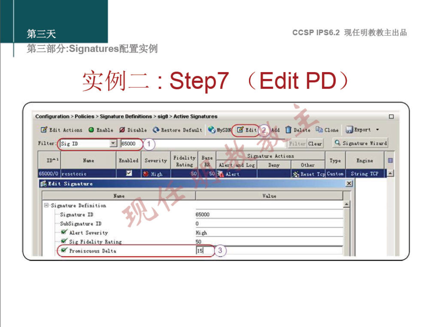 ccsp IPS6.2 : Step7 (Edit PD) 