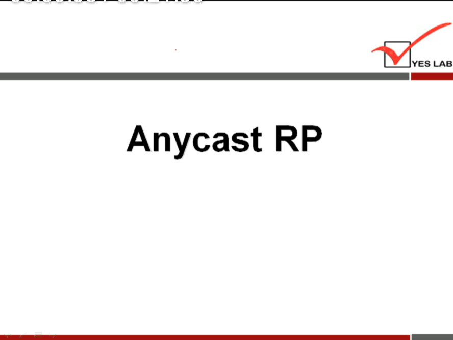 YES LAE 
Anycast RP 