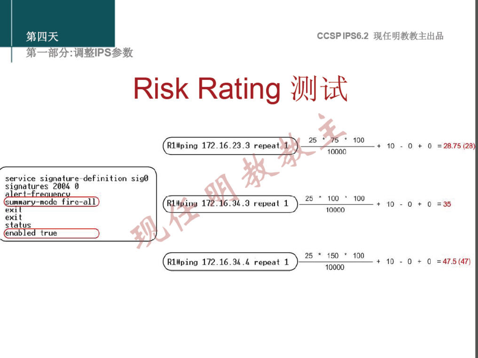 CCSPlPS6.2 
Risk Rating 
sa•vice signatu—e-definition 
Signatures 2004 0 
RI ing 
Sigo 
H inu 
172 16.23. 
3 
.3 
172,16. 
repeafvl 
repea t 
repeat I 
10 - 
100 
• 100 
ID - 
= 28.75 (28 
= 35 
exi t 
statu 
nodc ire—a 
rue 
25 
Ion 