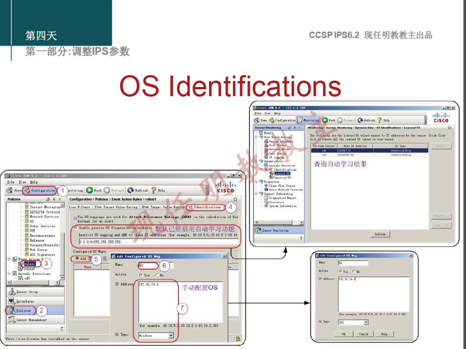 第 四 天 
CCSP 《 PS6 ， 2 现 任 明 教 教 主 出 品 
第 一 部 分 ： 漏 整 甲 S 参 数 
OS Identifications 
0 ， 《 0 
查 自 动 学 习 墾 
《 巧 仁 0 
己 经 是 丨 0 习 动 
羊 动 配 胃 OS 